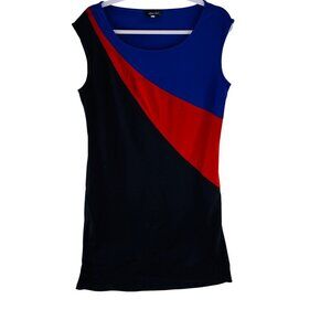 Colorblock Sleeveless Dress With Asymmetrical Design Size 12 By Spense
